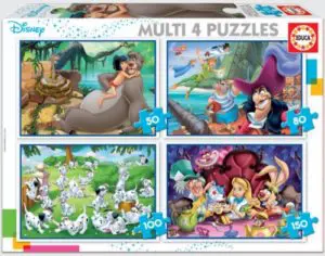 PUZZLE MULTI 4 CLASICOS DISNEY