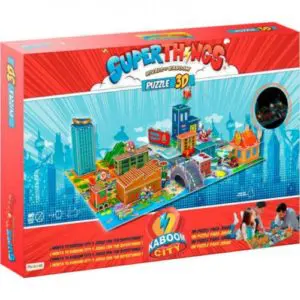 puzle 3d kaboom city escenario muecos superzings