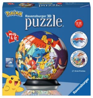 puzle 72 pokemon ball 3d