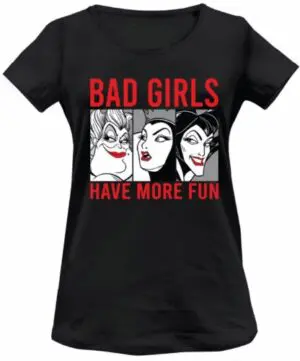camiseta bad girls disney mujer negro