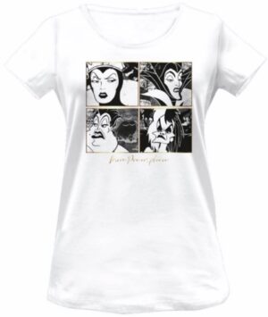 camiseta villanas disney mujer blanco