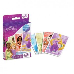 juego cartas shuffle 4 en 1 princesas disney
